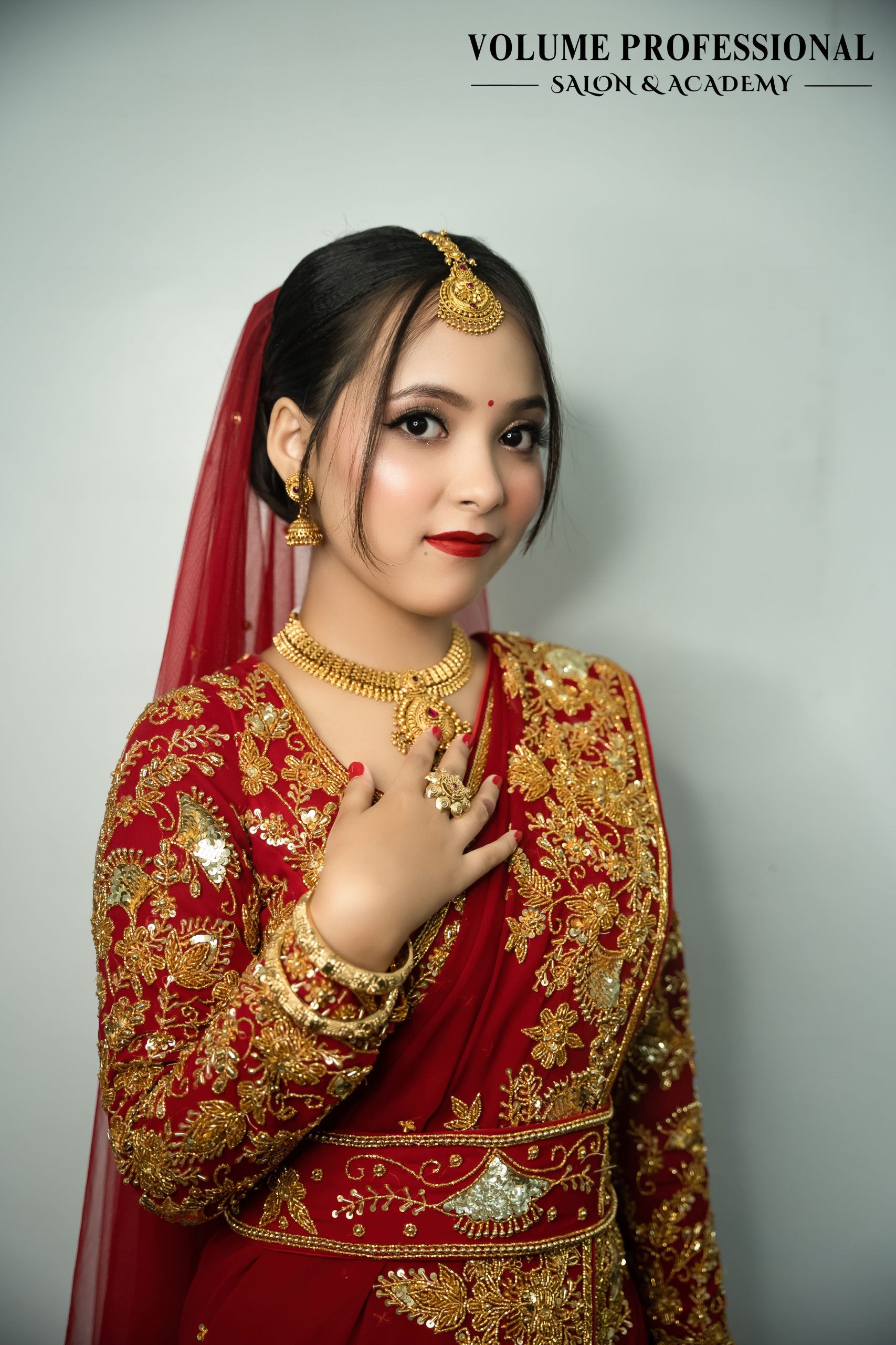 A bride girl with makeup