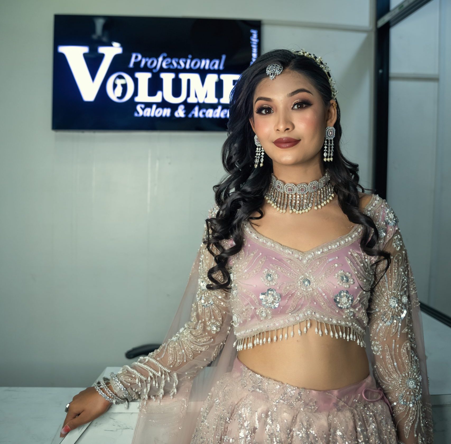 Perfectly blended makeup by Volume Professional Butwal